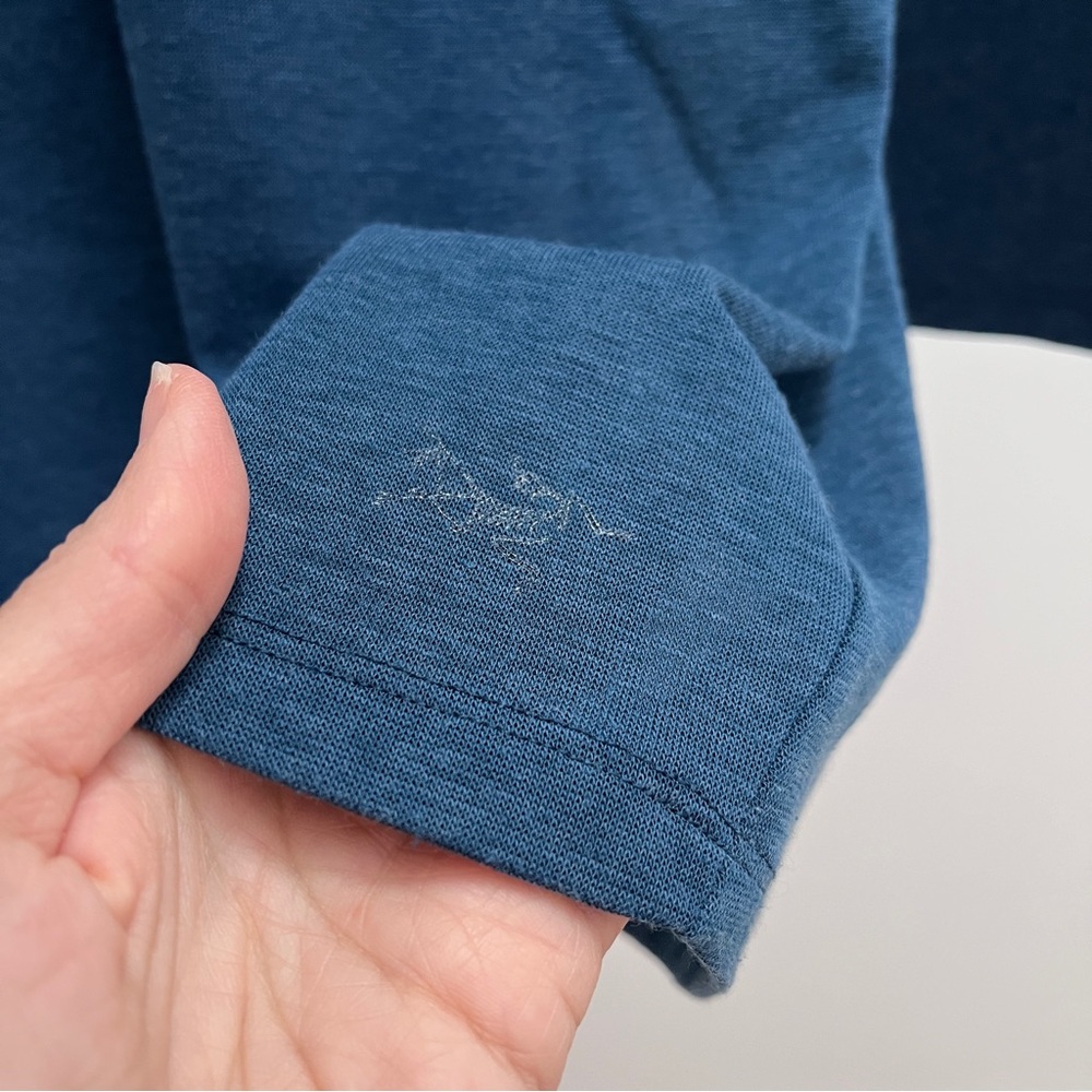 Arc’teryx Lumin mock neck top M cosmic heather 3/4 sleeve baselayer mockneck - Picture 4 of 9